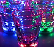 Light Up Multicolor LED Shot Glass Lite Cubes(Quantity=3)