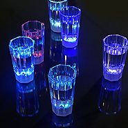 Maison Maxx Liquid Activated Multicolor LED 1.7oz Shot Glasses, Set of 6