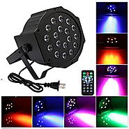 18 LED Par Lights for Stage Lighting with Remote 4 in 1 RGB Poweful PAR 64 Stage lamp for DJ Club Wedding Family Part...