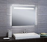 KARLA 24"x30" LED Backlit Illuminated Mirror Horizontal/Vertical for Bathroom Vanity Makeup Mirror