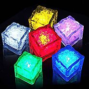 Multi-Color Liquid Sensor Ice Cubes, Dr.Light Flashing Light LED Glow Lighting for Drinking Wine Wedding Party Bar De...