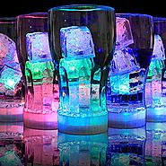 12Pcs Colorful LED Liquid Sensing Ice Cube Flashing Lights for Dinner Wine Drinking Bar Club Wedding Party (12)