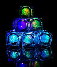 Fun Central AC971 LED Light Up Blinky Ice Cubes, Light Up Ice Cubes, Ice Cubes Light Up, Blinkies, Glowing Ice Cubes,...
