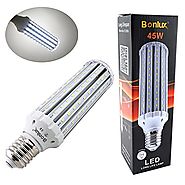 Bonlux LED Corn Bulb Mogul Screw Base E39 E40, 45W AC 85-265V Daylight 6000K, Street and Area Lighting, High Bay Retr...