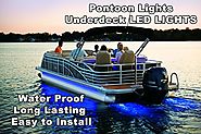 NEW 22'-26' PONTOON BOAT UNDER DECK LED LIGHTS INCLUDES HARNESS & MOUNTING TRACK
