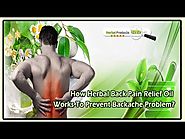 How Herbal Back Pain Relief Oil Works to Prevent Backache Problem?