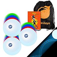 3x LED Strobe Effect Juggling Balls, Mr Babache Jugling Instruction Booklet & Bag