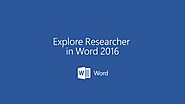 Explore Researcher in Microsoft Word