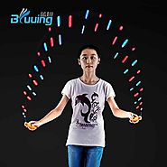 LED Glow Flashing Exercise Skipping Jump Rope Colorful in Dark for Kids as Gifts Bluuing
