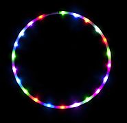 36" - 24 Color Changing LED Hula Hoop - Cotton Candy Rainbow
