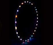 [Holiday Sale] LED Hula Hoop 36" Multi Color EL Lighting Perfect for Festivals and Rave - 28 Color Changing LED - Pla...