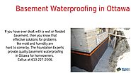 Ottawa Foundation Repair Waterproofing Concrete Repair