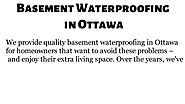 Basement Waterproofing Ottawa - The Foundation Experts
