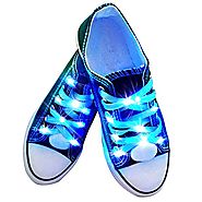 YUSHAN LED Light Up Shoelaces, 3 Lighting Modes Night Glowing Shoe Strings, Disco Flash Lighting Shoes Laces Best for...
