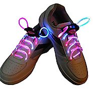 Kealux LED Shoelaces, Light Up Shoe Laces with 3 Modes Battery Powered Light Flashing for Night Running Party Dancing...