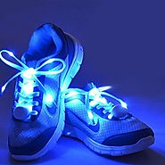 AcTopp LED Shoelaces High Visibility Soft Nylon Light Up Shoelace with 4 Modes Rainbow Colors for Night Running, Biki...