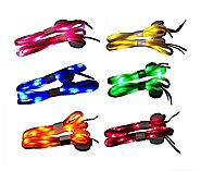 6 Pairs LED Nylon Shoelaces Light Up Shoe Laces with 3 Modes in 6 Colors Disco Flash Lighting the Night for Party Hip...