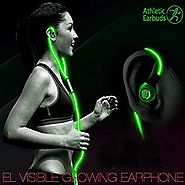 LightingCool Visible Glowing LED in-Ear Earphone Light Up Stereo sport Headphones with Mic over ear style Lights Flas...