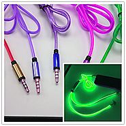 LightingCool Visible Glowing LED in-Ear Earphone Light Up Stereo Headphone with Mic Lights Flashing to Music Beat Wir...