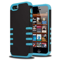 KAYSCASE FrostingShell Cover Case for Apple new iPhone 5 / iPhone 5S (Black/Blue)