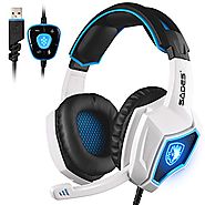 2017 New Updated SADES Spirit Wolf 7.1 Surround Stereo Sound USB Computer Gaming Headset with Microphone,Over-the-Ear...