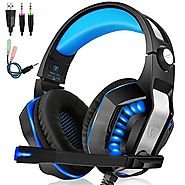 Beexcellent GM-2 Gaming Headset with Mic - Sound Clarity, Noise Reduction Headphones with LED Lights | Soft & Comfy E...