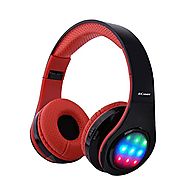 Ecandy Bluetooth Headphones w/Led Wireless/Wired Stereo Music Foldable Over-ear Hifi Sound With Microphones Hands-fre...