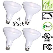 BR40 LED Bulb by Bioluz LED, Dimmable Indoor / Outdoor 100W Equivalent (Uses 13W) Soft White 3000K 110° Beam Angle, S...