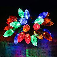 [Commercial Grade]Outdoor Led Decorative String Lights,13 Ft 25 C7 Bulb,Colored Led Christmas Lights,Wedding Party Ga...
