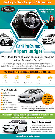 Car Hire Cairns Airport Budget | Call -740-313-348 | alldaycarrentals.com.au