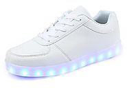 KALEIDO Unisex USB Charging 7 Colors LED Sport Shoes Flashing Fashion Sneakers Light Up Sport Shoes (5.5 B(M) US Wome...