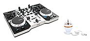 HERCULES INSTINCT S PARTY PACK ultra-mobile USB DJ Controller with Audio Outputs for use with your Headphones and you...