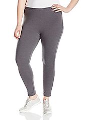 Just My Size Women's Plus-Size Stretch Jersey Legging, Charcoal Heather, 3X