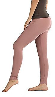 Premium Ultra Soft Leggings High Waist - Regular and Plus Size - 12 Colors (Small/Medium (0 - 12), Mauve)
