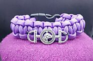 Purple Paracord Equine Bracelet -