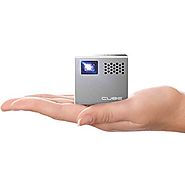 RIF6 CUBE Pico Video Projector with 120 Inch Display - 2 Inch Mobile Portable Mini Projector 20,000 Hour LED Compatib...