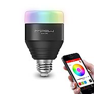 MIPOW E26 Bluetooth Smart LED Light Bulbs APP Group Controlled Dimmable Color Changing Decorative Christmas Party Lig...
