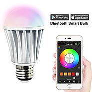 MagicLight Bluetooth Smart Light Bulb - 60w Equivalent Wake Up Lights - Multicolored Color Changing Disco Light - Dim...