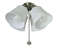 Universal Ceiling Fan Light Kit 4 Light Brushed Nickel