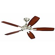 Home Decorators Petersford 52 In. Brushed Nickel LED Ceiling Fan