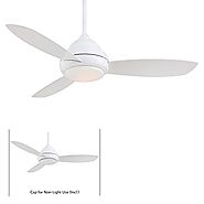 Minka-Aire F516L-WH, Concept I LED White 44" Ceiling Fan with Light & Remote Control