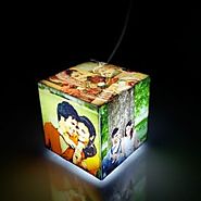 Personalised Gifts | Buy Online Personalised Cubelit Mini Photo Table Lamp - Giftcart.com