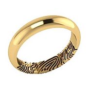Buy online Engraved Gold Finger Print Promise Ring in India - Giftcart.com