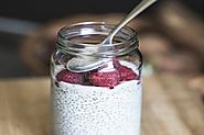 Chia seeds in coconut water!