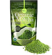Organic Matcha Green Tea Powder - 100% Pure Matcha (No Sugar Added - Unsweetened Pure Green Tea - No Coloring Added L...