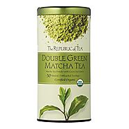 The Republic Of Tea Double Green Matcha, 50 Tea Bags, Gourmet Blend Of Organic Green Tea And Matcha Powder
