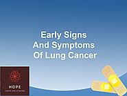 Early signs and symptoms of lung cancer
