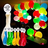 Funsparks LED Balloons - 8 Balloons - Mixed Colors - Blinking And Changing Colors Light Up Balloons