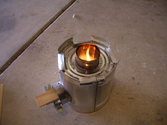 How to make a Rocket Stove from a #10 Can and 4 Soup cans