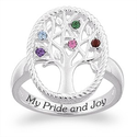 Sterling Silver Mothers Rings